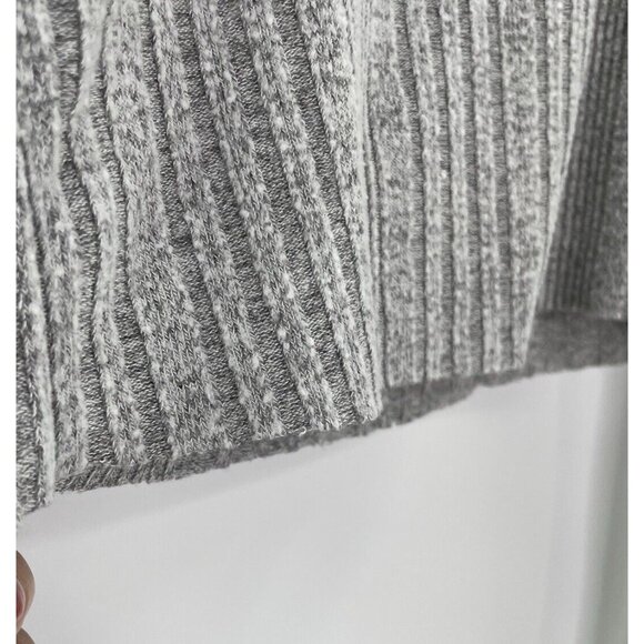 Mudd Heathered‎ Gray Ribbed Soft Square Neck DIY Cropped Sweater Size S, Y2K - Picture 6 of 8